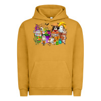 Pigment Peanut Butter Halloween Western Boo Coffee Cups Urban Hoodie - CowhideDigitalArt