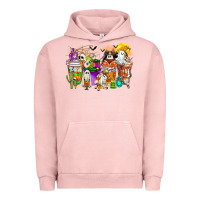 Pigment Salmon Halloween Western Boo Coffee Cups Urban Hoodie - CowhideDigitalArt