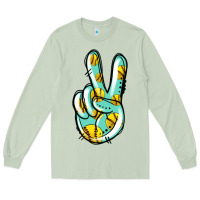 Matcha softball peace sign Long Sleeve Tee - Jasminsmagicworld