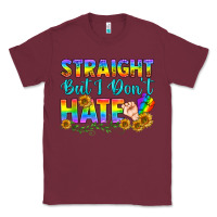 Burgundy LGBTQ+ Straight But I Don't Hate Classic Tee - BundleAndBundleShop