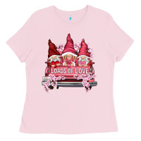 Bubblegum Pink loads of love with flowers Ladies Tee - NancyCooperArtShop