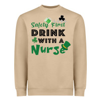 Mushroom Safety First Drink With A Nurse Heavyweight Sweatshirt - Bettercallsaul