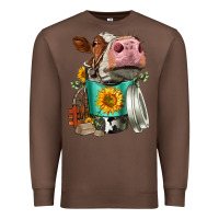 Chestnut Simmental Cow Coffee Cup Premium Sweatshirt - FaDigitalArtStudio