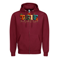 Burgundy tgif thank goodness its fall Zipper Hoodie - CowGirlArtShop