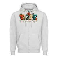 Dove Grey tgif thank goodness its fall Zipper Hoodie - CowGirlArtShop