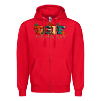 Red tgif thank goodness its fall Zipper Hoodie - CowGirlArtShop