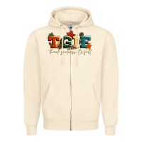 Sandshell tgif thank goodness its fall Zipper Hoodie - CowGirlArtShop