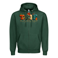Sports Green tgif thank goodness its fall Zipper Hoodie - CowGirlArtShop