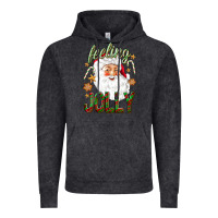Vintage Black Feeling Jolly with Santa Vintage Hoodie - NancyCooperArtShop