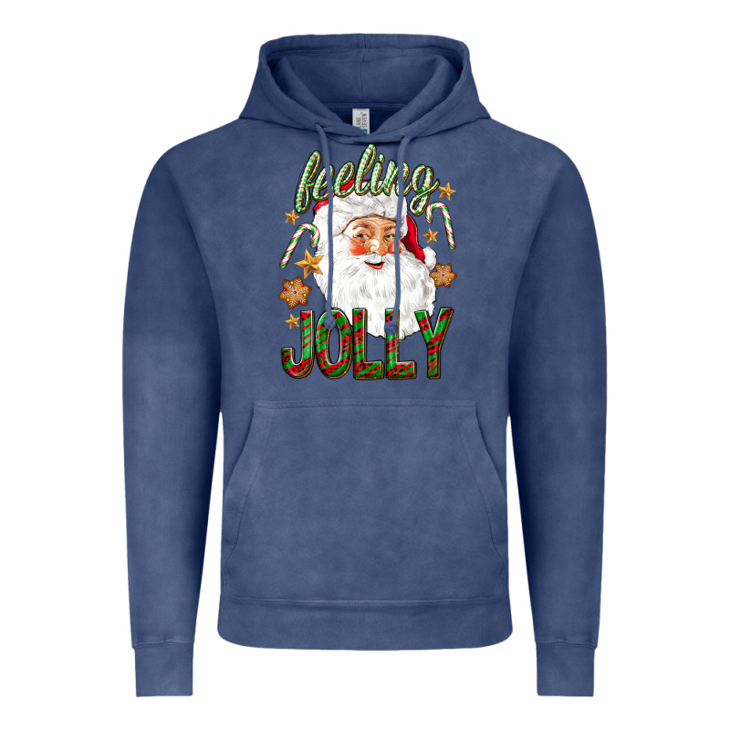 Feeling Jolly With Santa Vintage Hoodie by NancyCooperArtShop | Teevron