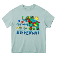 It's Okay To Be Different Elephant Autism Awareness Heavy Core Tee | Teevron