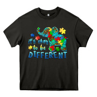 Asphalt it's okay to be different elephant autism awareness Heavy Core Tee - BarkalooDesign