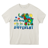 Cream it's okay to be different elephant autism awareness Heavy Core Tee - BarkalooDesign