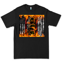 Black Western Firefighter Dad Premium Tee - LillyAllenDesigns