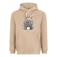 Mushroom Easter bunny back view Heavyweight Hoodie - OliviaCreatesArt