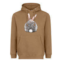 Toasted Coconut Easter bunny back view Heavyweight Hoodie - OliviaCreatesArt