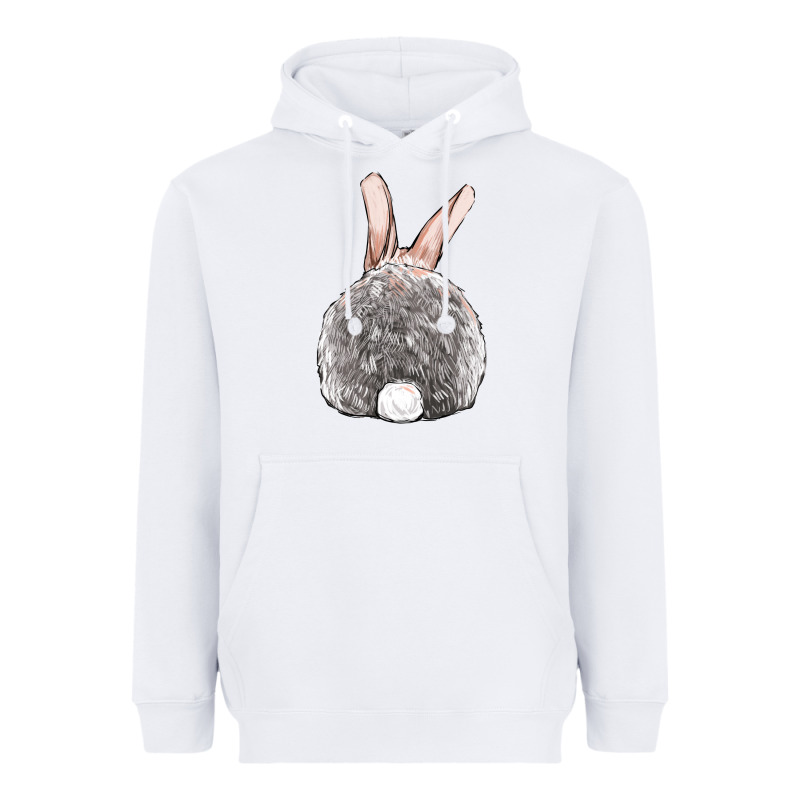 Easter Bunny Back View Heavyweight Hoodie by OliviaCreatesArt | Teevron