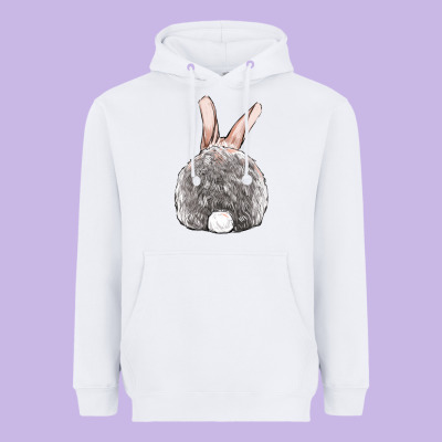 Easter Bunny Back View Heavyweight Hoodie Designed By Oliviacreatesart