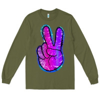 Army Green Mermaid Peace Sign Long Sleeve Tee - Jasminsmagicworld
