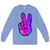 Colony Blue Mermaid Peace Sign Long Sleeve Tee - Jasminsmagicworld