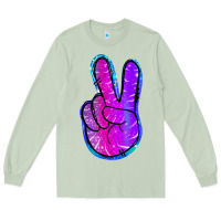 Matcha Mermaid Peace Sign Long Sleeve Tee - Jasminsmagicworld
