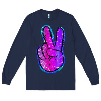 Navy Mermaid Peace Sign Long Sleeve Tee - Jasminsmagicworld