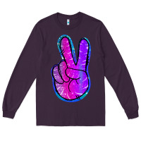 Plum Mermaid Peace Sign Long Sleeve Tee - Jasminsmagicworld