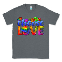 Charcoal Heather Pride LGBTQ+ Choose Love Classic Tee - BundleAndBundleShop