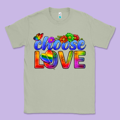 Pride Lgbtq+ Choose Love Classic Tee Designed By Bundleandbundleshop