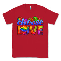 Red Pride LGBTQ+ Choose Love Classic Tee - BundleAndBundleShop
