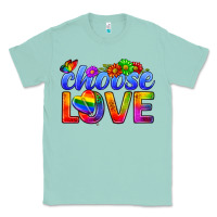 Seafoam Pride LGBTQ+ Choose Love Classic Tee - BundleAndBundleShop