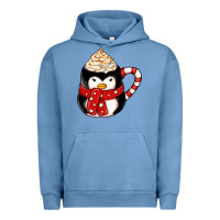 Pigment Pebble Blue coffee cups animal Urban Hoodie - CowhideDigitalArt