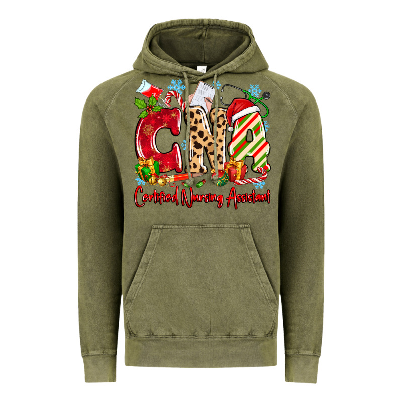 Cna Certified Nursing Assistant Christmas Vintage Hoodie by MaliasSmallBusiness | Teevron