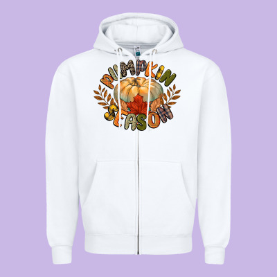 Pumpkin Season Zipper Hoodie Designed By Cowgirlartshop
