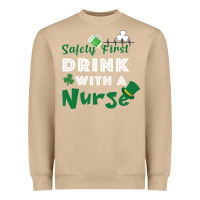 Mushroom Safety First Drink With A Nurse Heavyweight Sweatshirt - Bettercallsaul