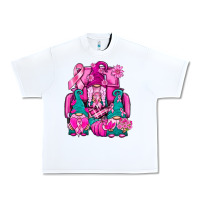 White Breast Cancer Gnomies Truck Urban Heavy Tee - BundleAndBundleShop