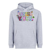 Heather Grey Easter vibes Heavyweight Hoodie - OliviaCreatesArt
