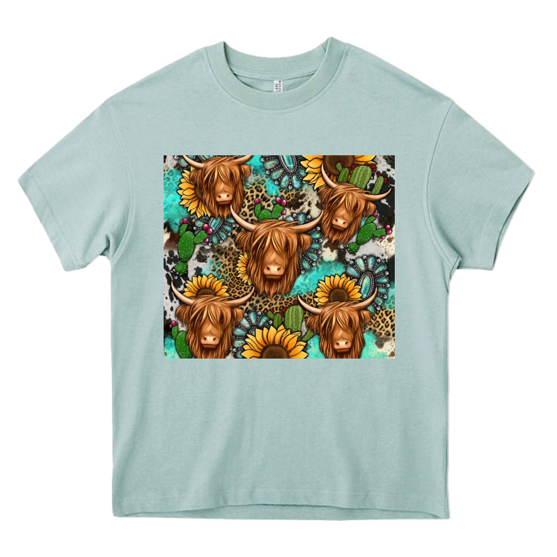 Long Haired Shaggy Cow Western Heavy Core Tee by Jasminsmagicworld | Teevron