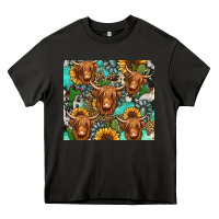Asphalt long haired shaggy cow western Heavy Core Tee - Jasminsmagicworld
