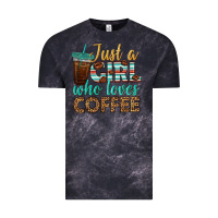 Cloud Black just a girl who loves coffee Vintage Tee - BundleAndBundleShop
