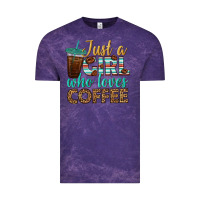 Cloud Purple just a girl who loves coffee Vintage Tee - BundleAndBundleShop