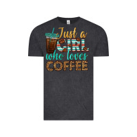 Vintage Black just a girl who loves coffee Vintage Tee - BundleAndBundleShop