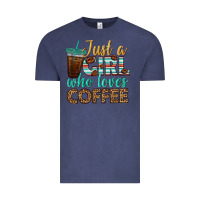 Vintage Denim just a girl who loves coffee Vintage Tee - BundleAndBundleShop