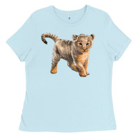 Baby Blue baby lion Ladies Tee - LillyAllenDesigns