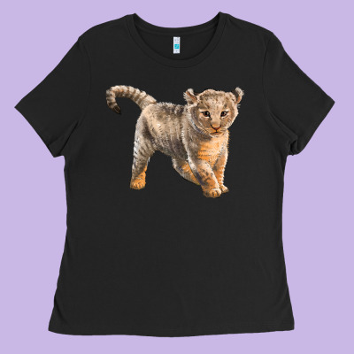 Baby Lion Ladies Tee Designed By Lillyallendesigns