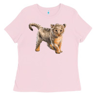 Bubblegum Pink baby lion Ladies Tee - LillyAllenDesigns