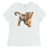 White baby lion Ladies Tee - LillyAllenDesigns