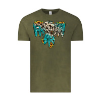 Vintage Olive thunderbird Vintage Tee - JahusDesignShop