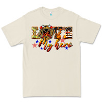 Bone Love My Hero Firefighter Premium Tee - LillyAllenDesigns