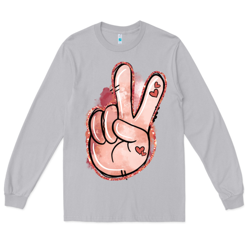 Floral Argyle Peace Sign Long Sleeve Tee by Jasminsmagicworld | Teevron